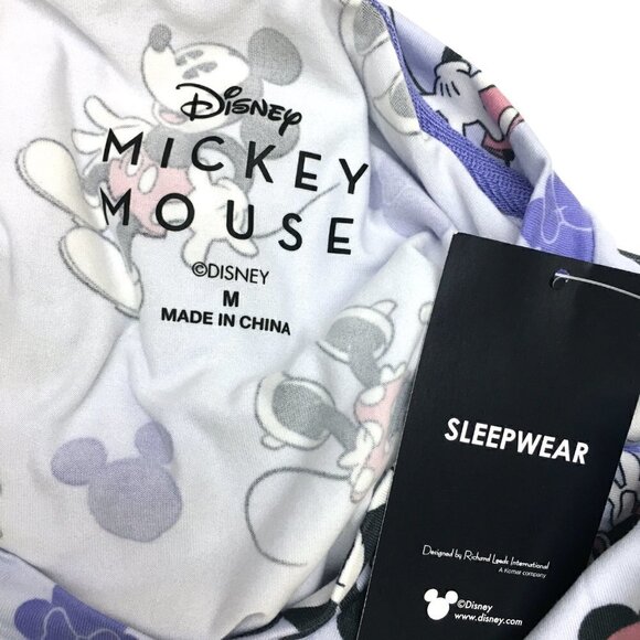 NEW Disney Women's Purple Pajamas Minnie Mouse Long Sleeves Jogger Pants Medium - Picture 10 of 13